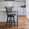 Armen Living Raleigh 26" Counter Height Swivel Barstool in Black Finish and Gray Faux Leather LCRABASIBLGR26 - alternate 5